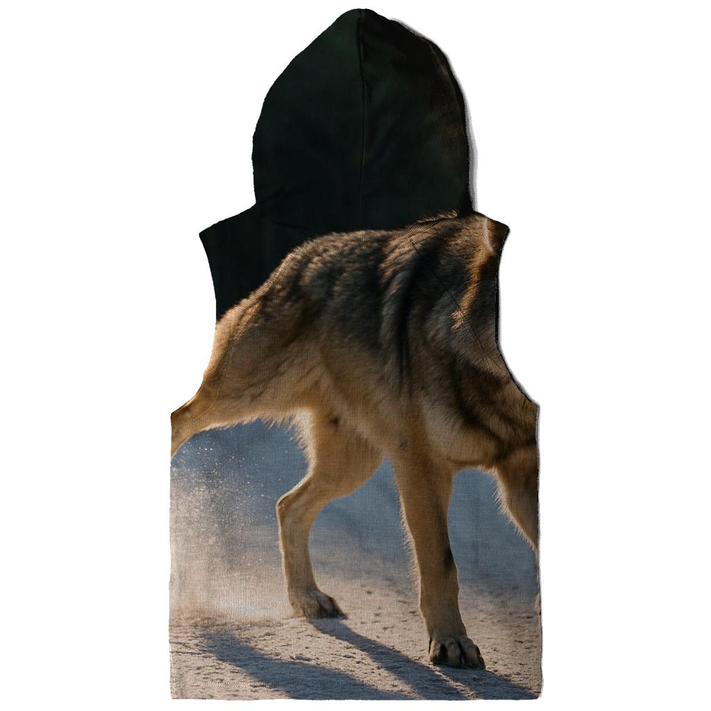 Forest Road Scent Marking With Snow Dust heavyweight hoodies