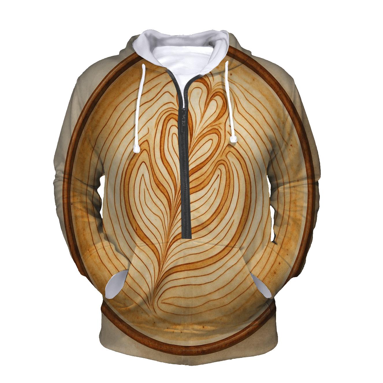 Latte Topography lightweight hoodies