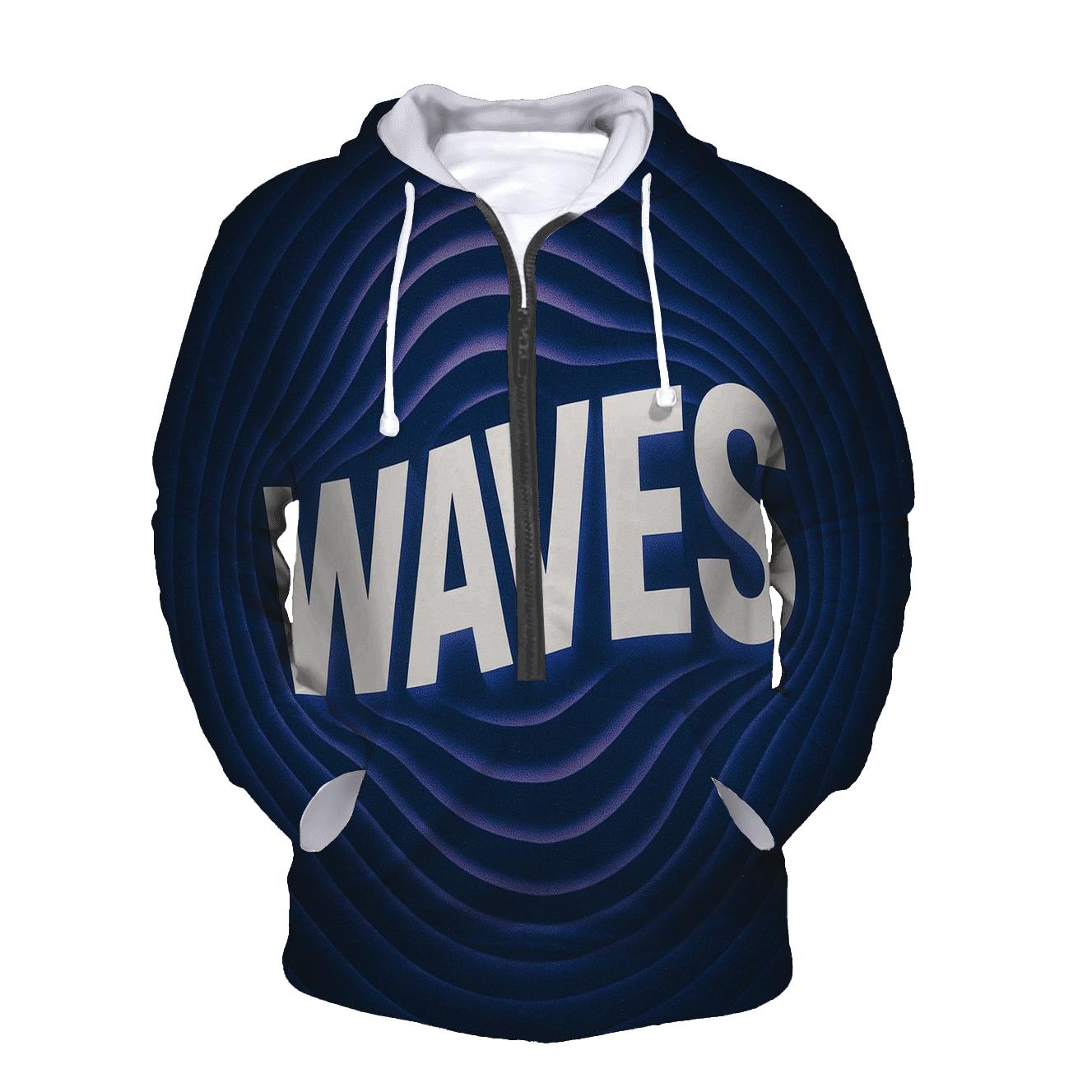 Gravity Wave Typography Ripple printed hoodies