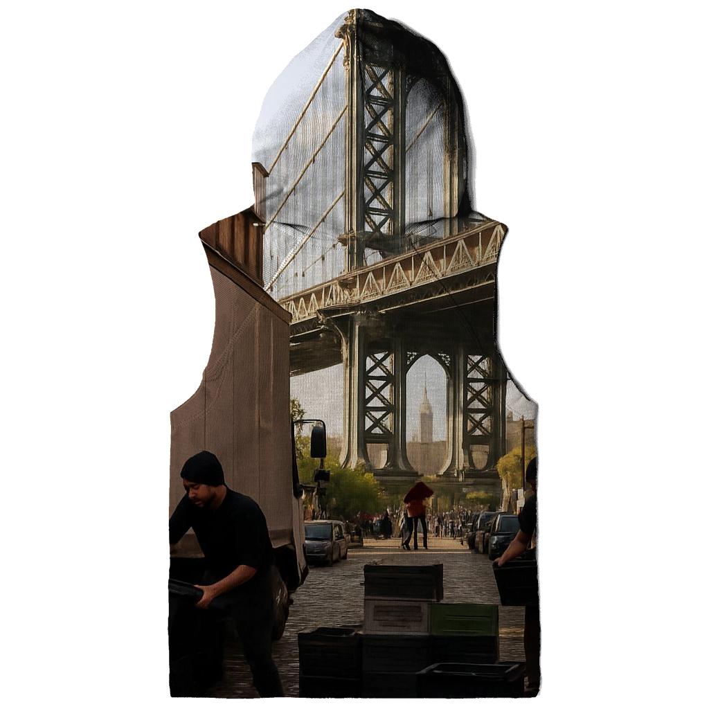 Morning Market Unloading Under The Manhattan Bridge In DUMBO hoodies fashion