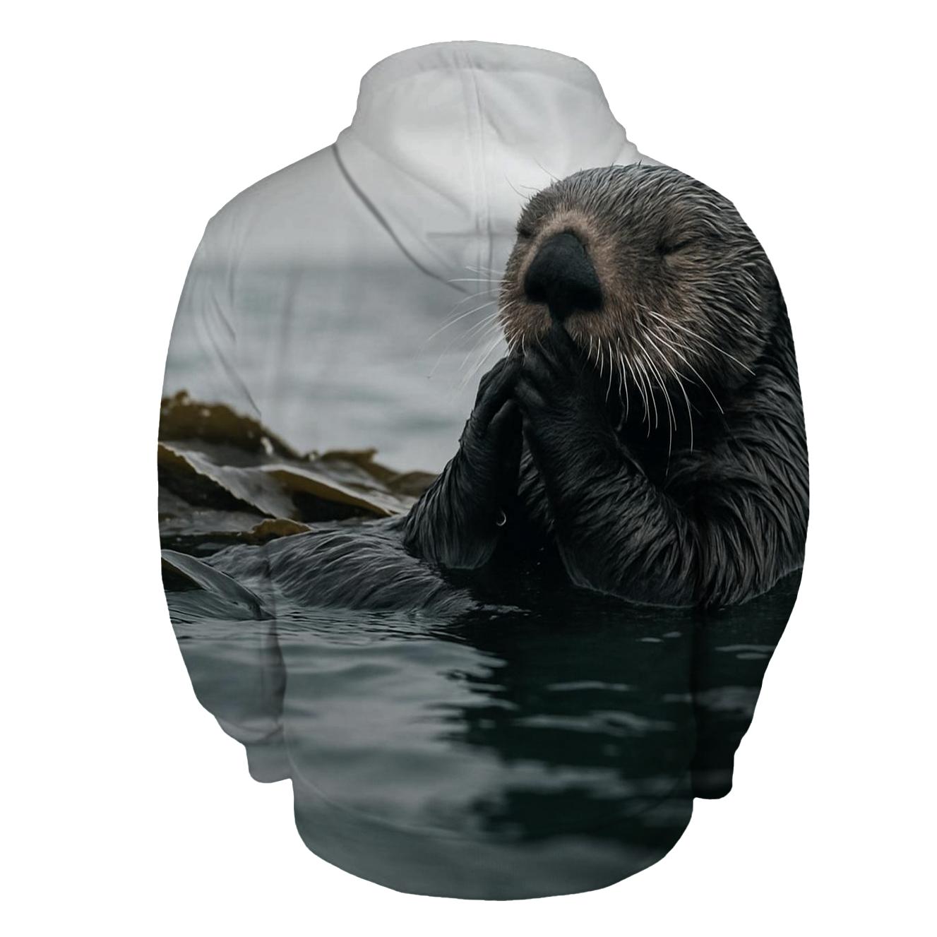 Kelp Edge Patrol Sea Otter designer hoodies
