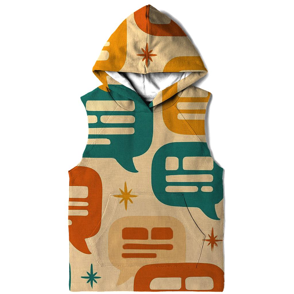 Seventies Typographic Speech Bubbles lightweight hoodies