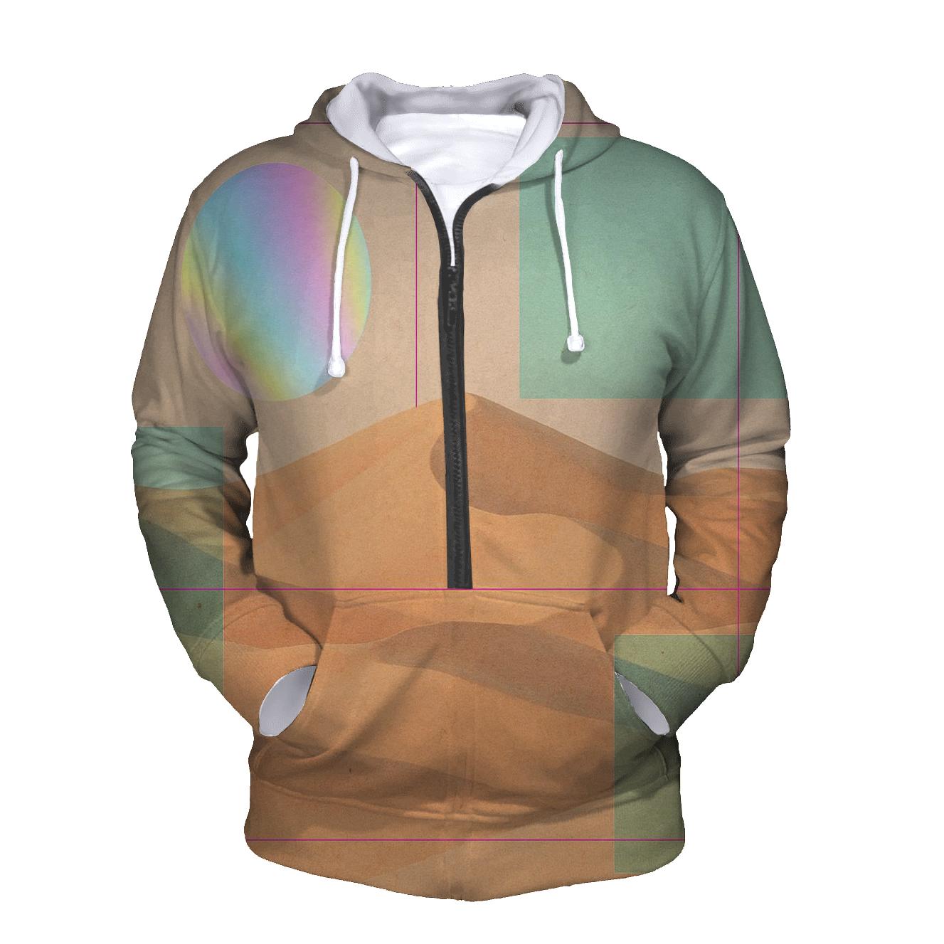 Desert Mirage Hologram Collage pullover hoodies