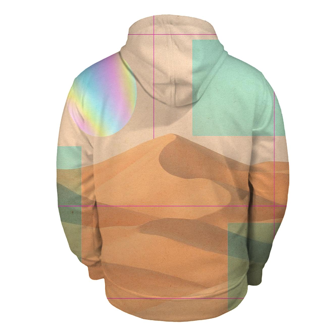 Desert Mirage Hologram Collage pullover hoodies