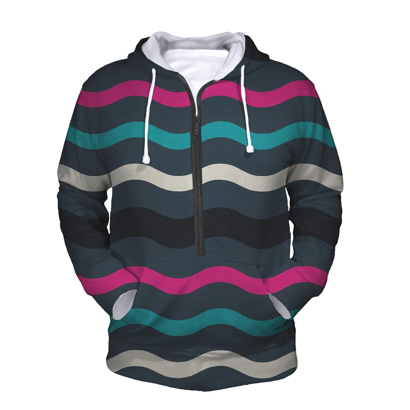 VHS Tracking Wave Stripes hoodie styles