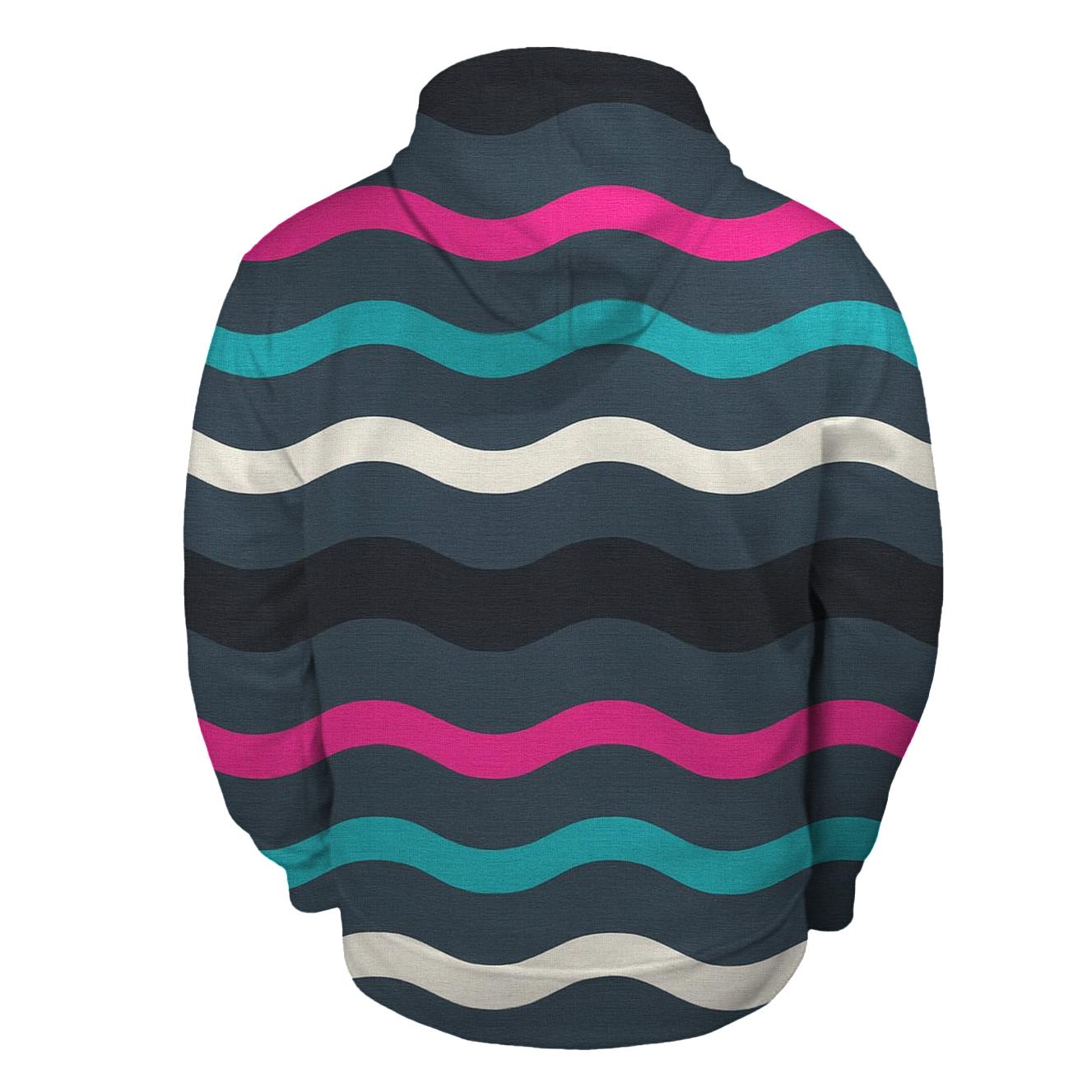 VHS Tracking Wave Stripes hoodie styles