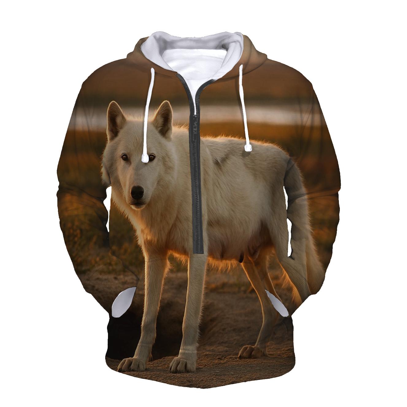 Den Site Survey On Arctic Tundra Ridge printed hoodies