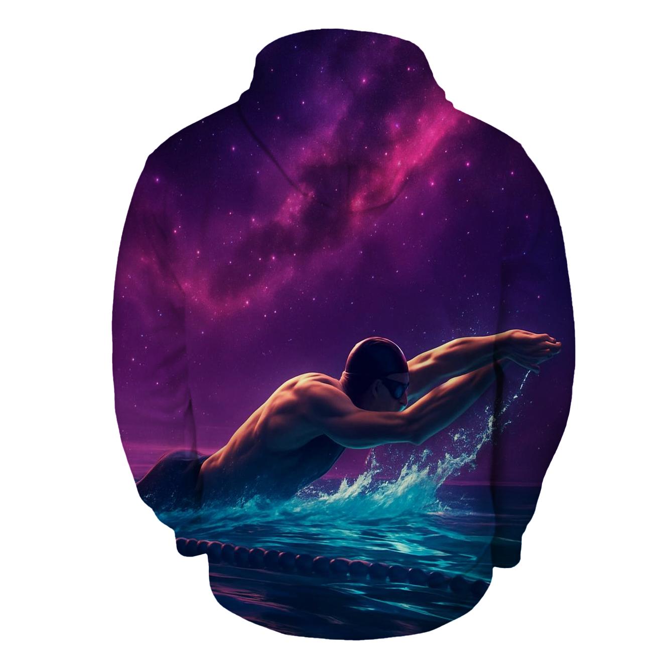 Nebula Swim Freestyle embroidered hoodies