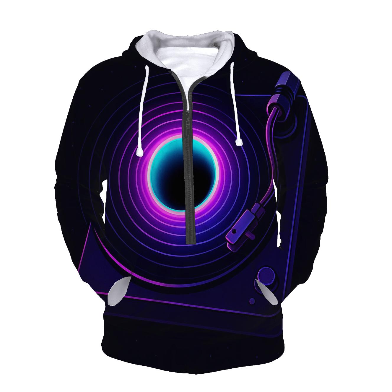 Hologram Turntable Portal premium hoodies
