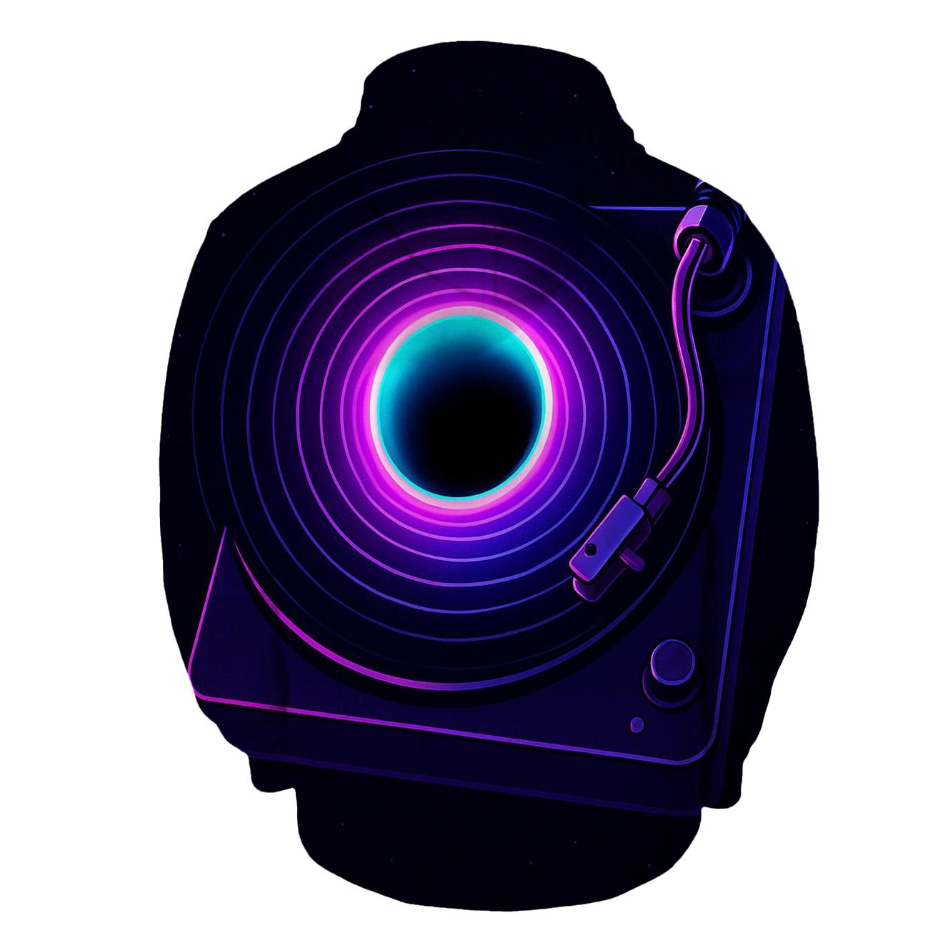 Hologram Turntable Portal premium hoodies