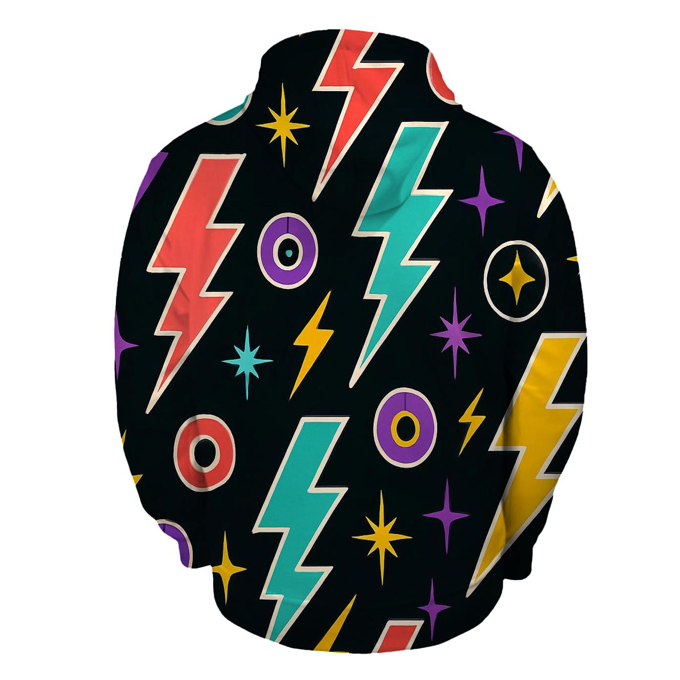 Roller Rink Lightning Pattern lightweight hoodies