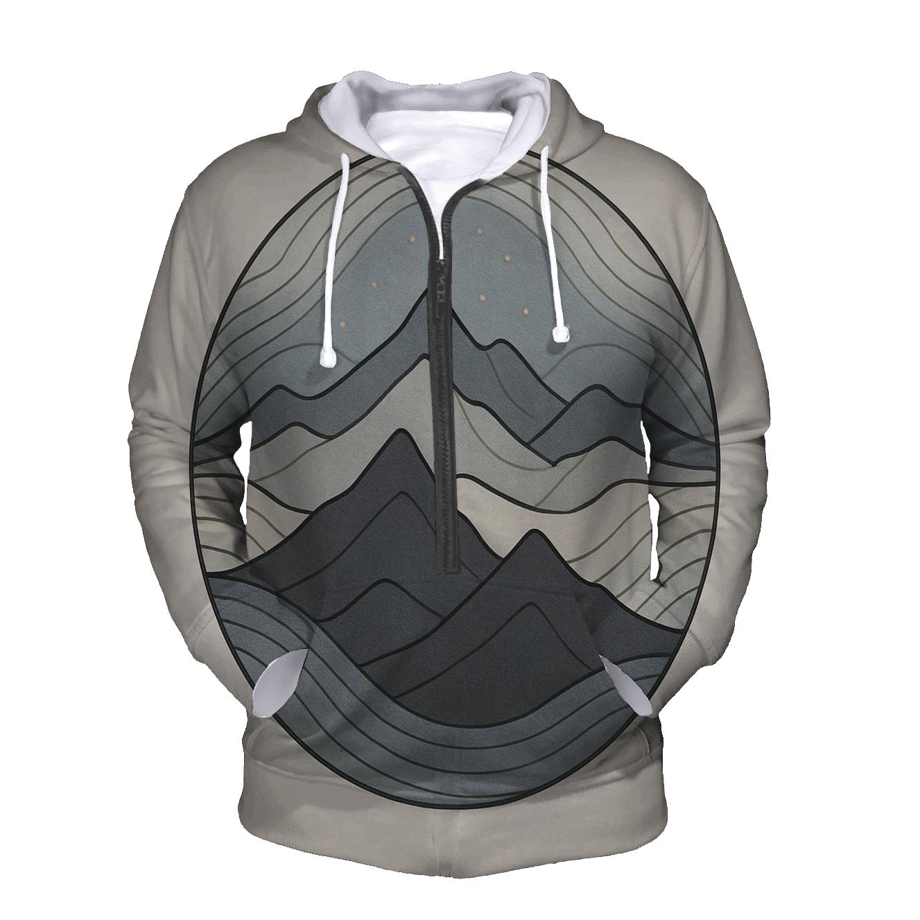 Mountain Silence Mandala premium hoodies