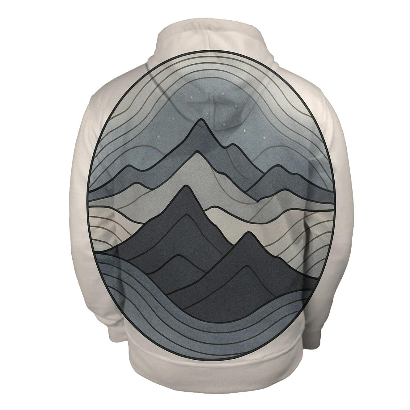 Mountain Silence Mandala premium hoodies