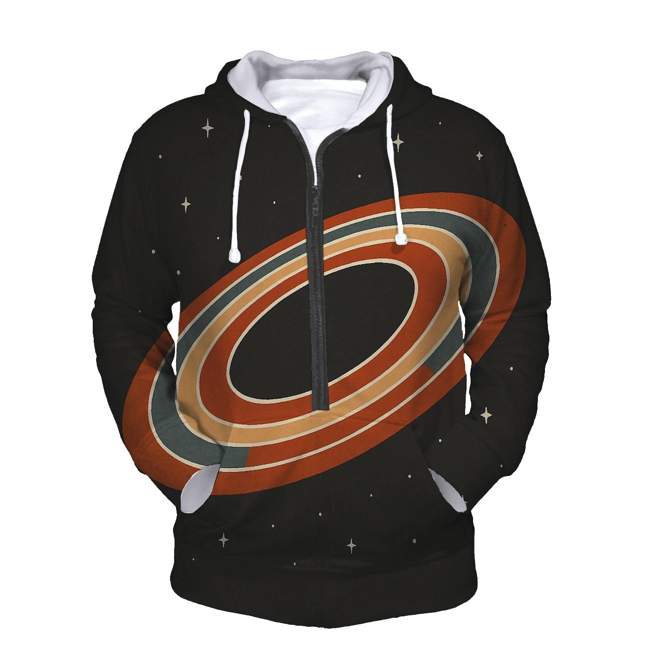 Accretion Belt Stack Offset printed hoodies
