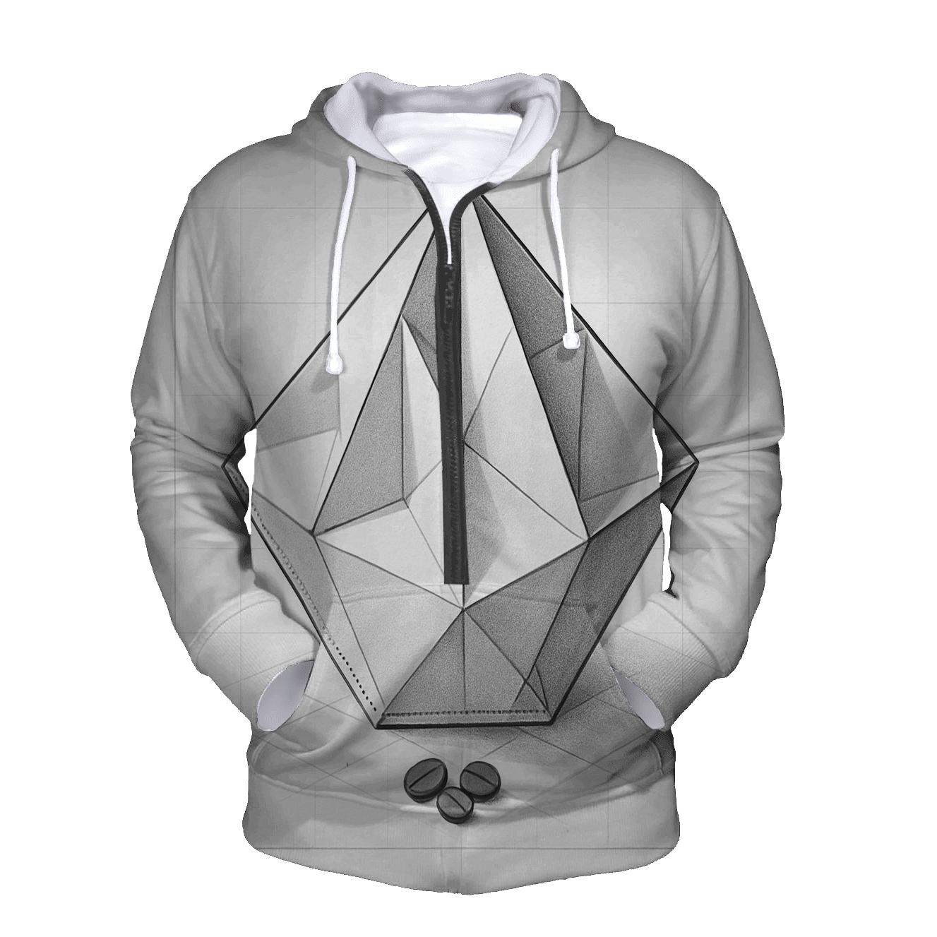 Filter Fold Geometry premium hoodies