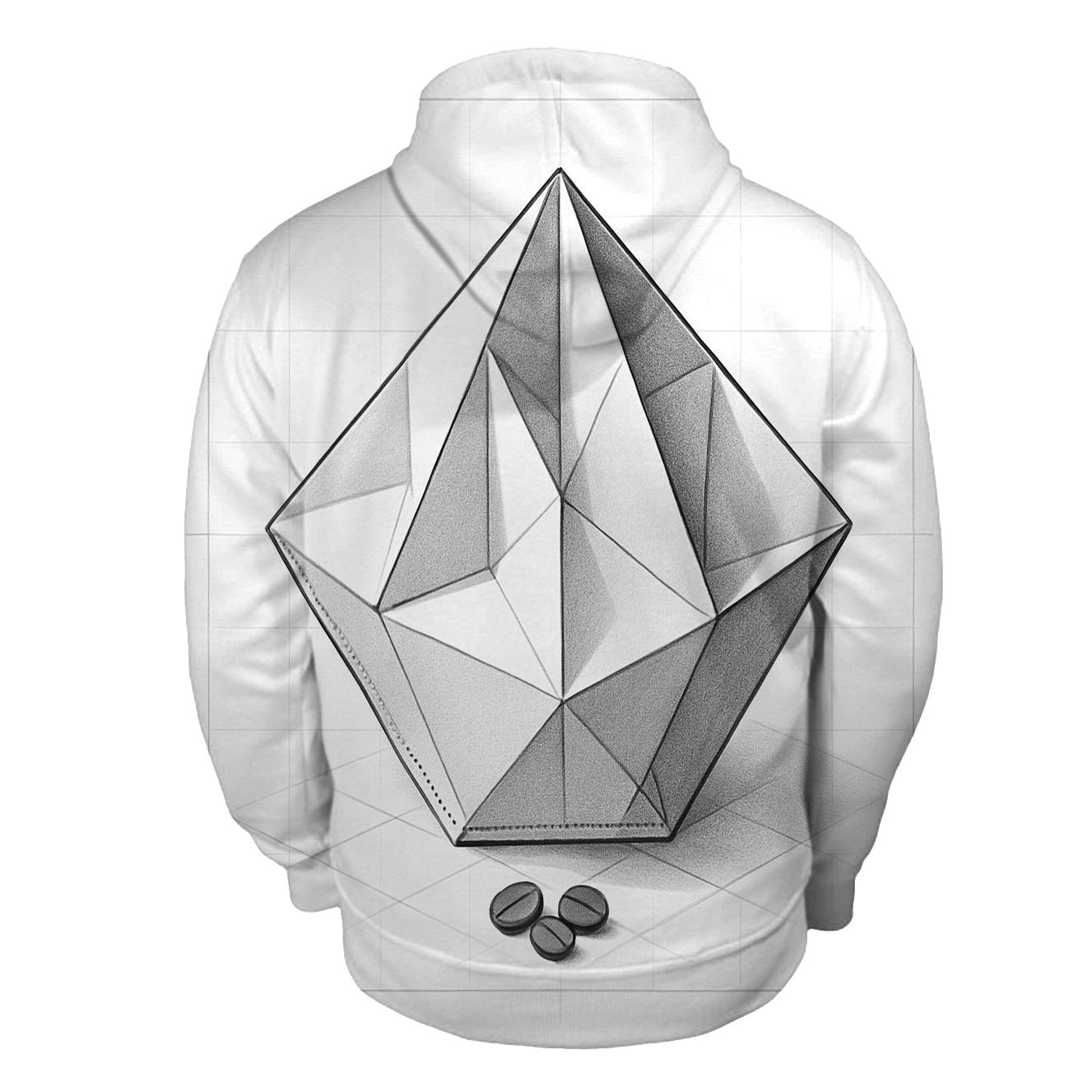 Filter Fold Geometry premium hoodies