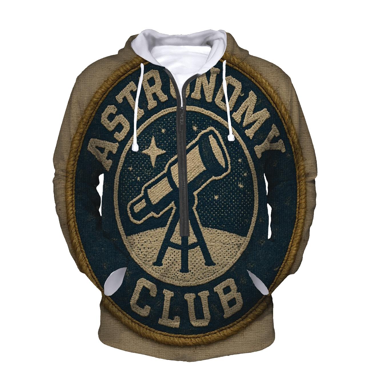 Old School Astronomy Club Patch Emblem hoodie trends