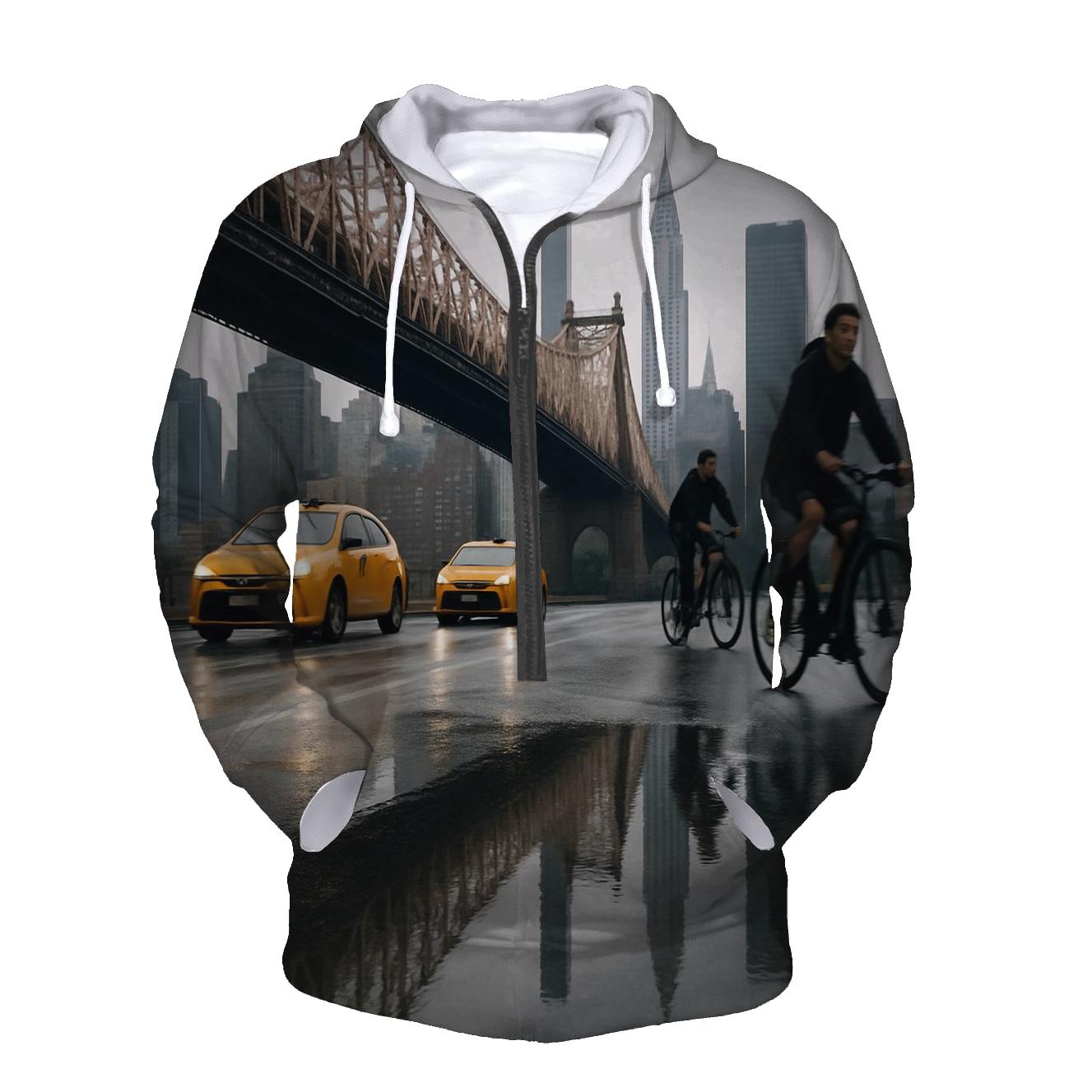 Rain Gloss Reflections On Queensboro Bridge Approach hoodie trends