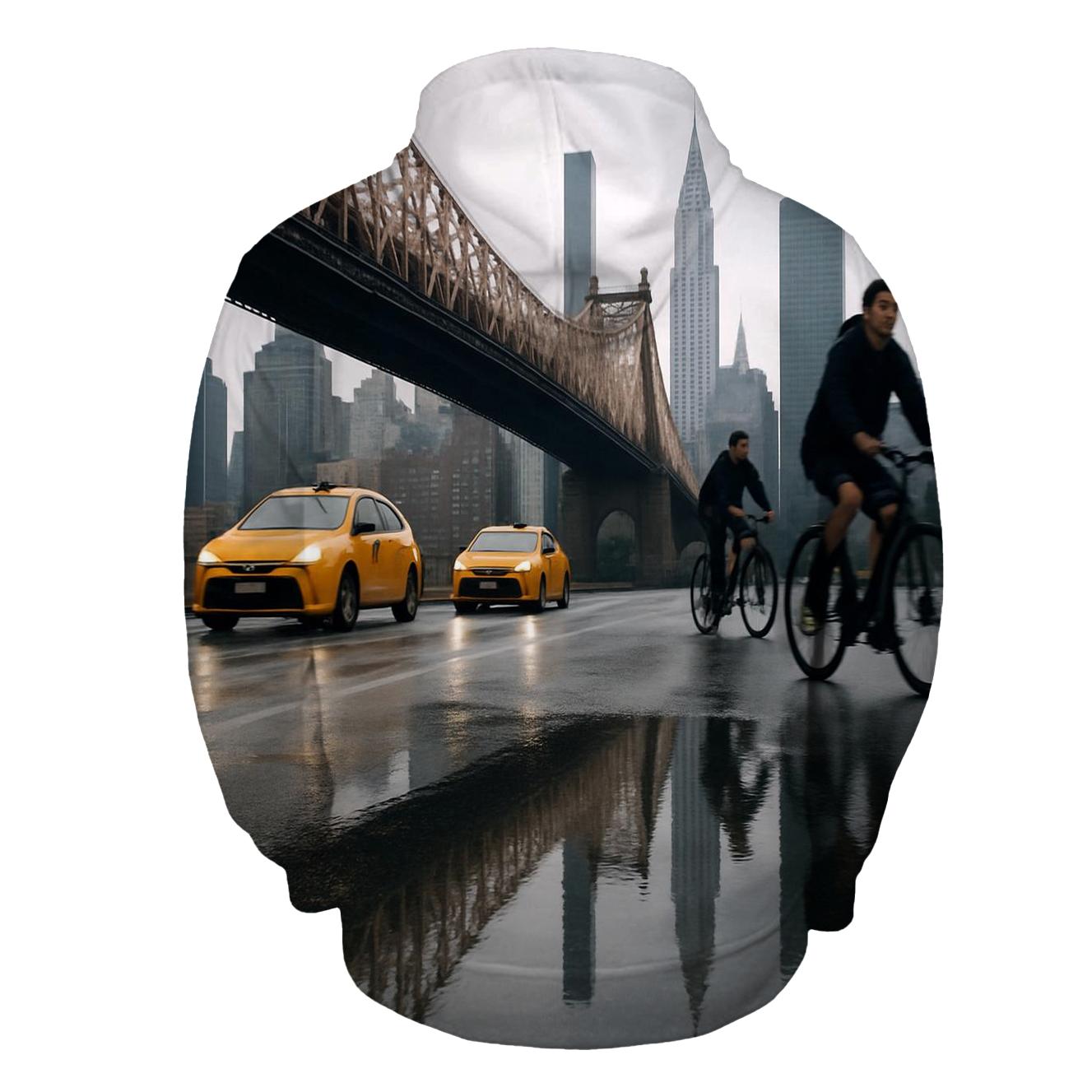 Rain Gloss Reflections On Queensboro Bridge Approach hoodie trends