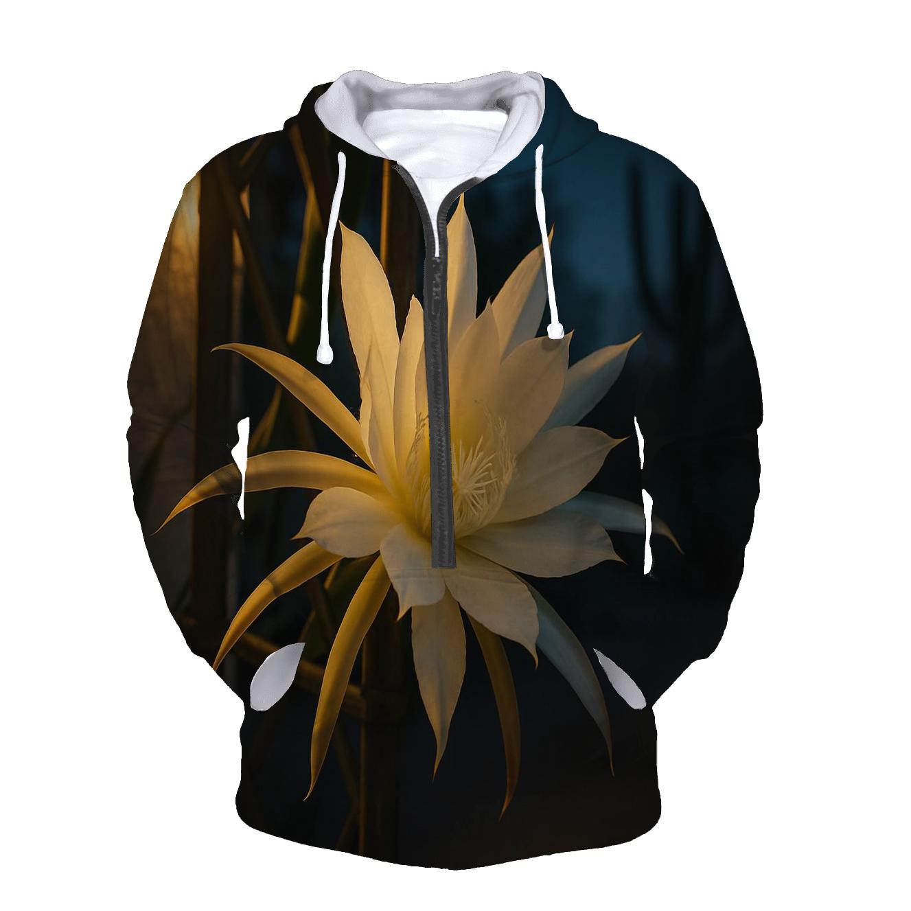 Night Blooming Cereus Opening Under Porch Light graphic hoodies