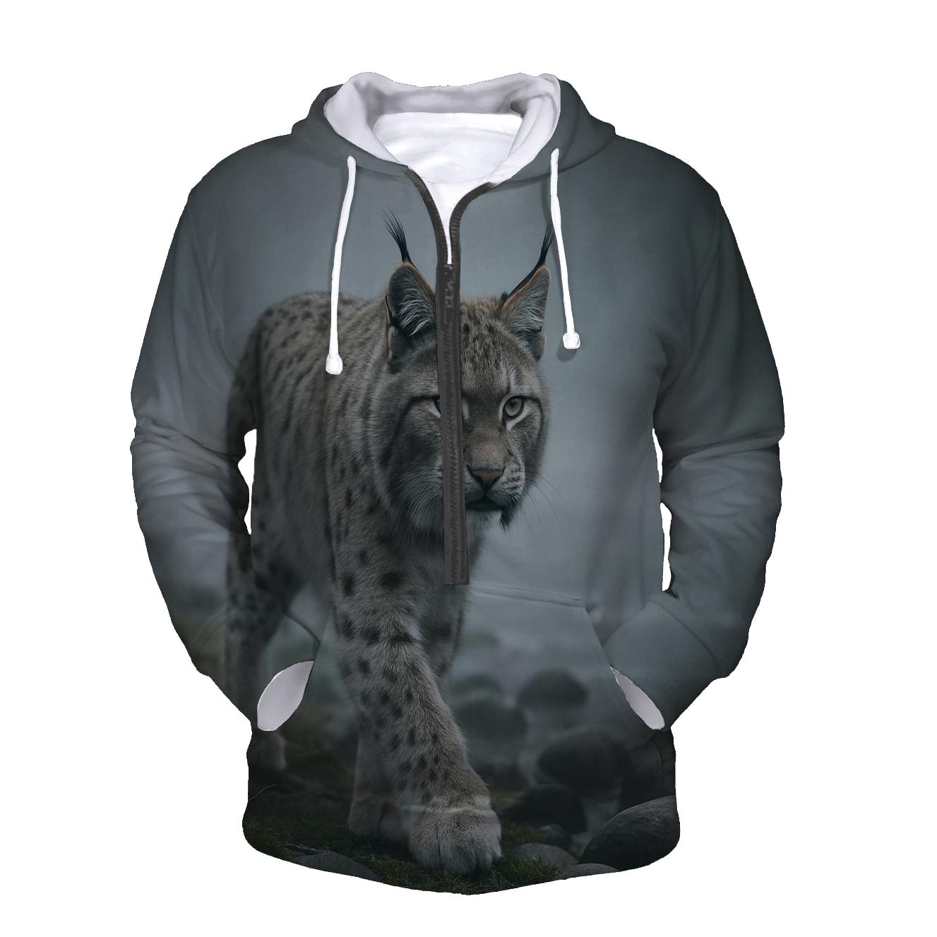 Mist River Passage Eurasian Lynx lightweight hoodies