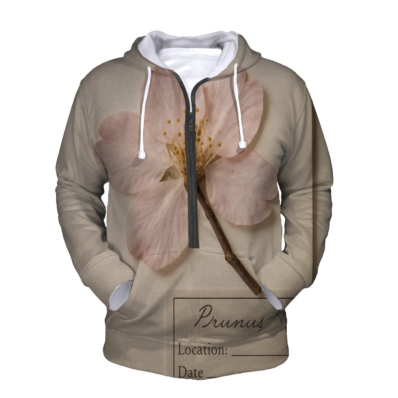Cherry Blossoms Pressed Between Herbarium Sheets hoodie trends