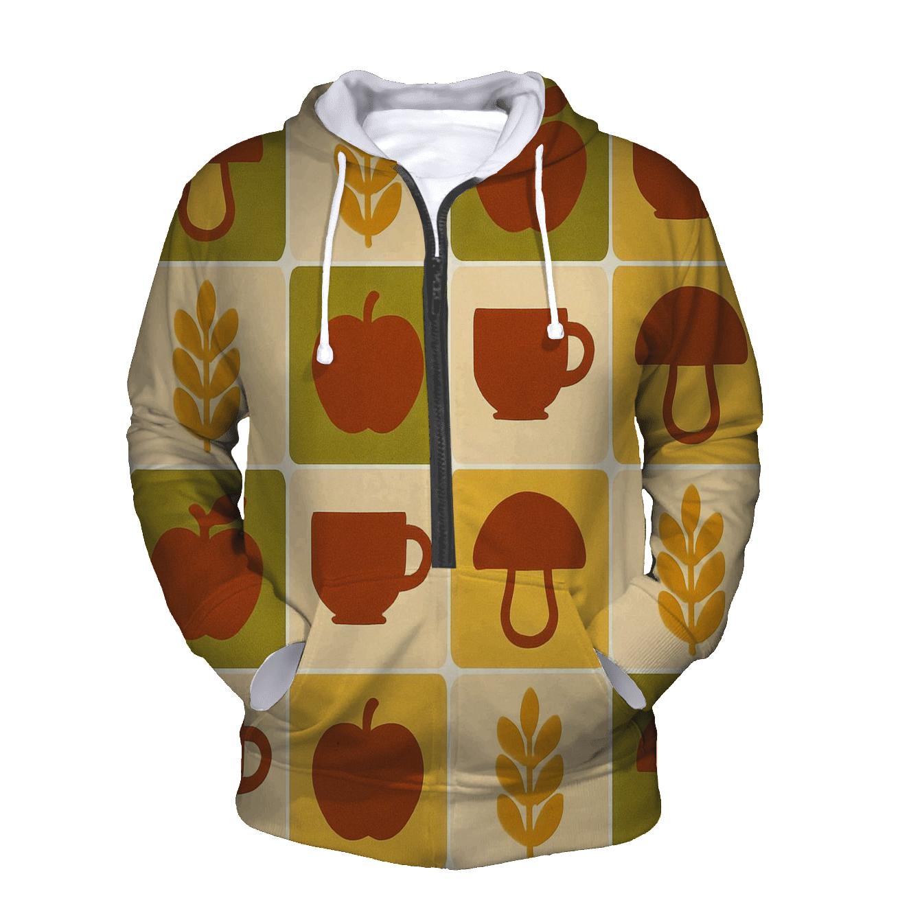 Retro Kitchen Harvest Tiles hoodies fashion