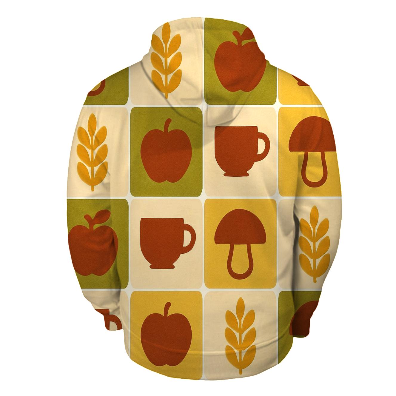 Retro Kitchen Harvest Tiles hoodies fashion