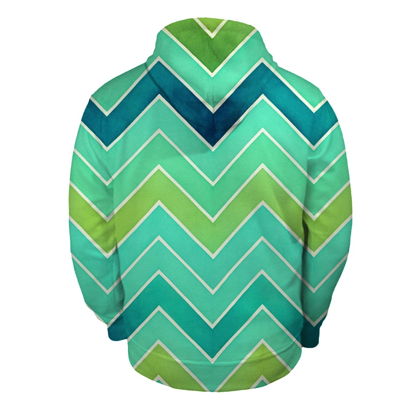 Accordion Chevron Aurora Fold designer hoodies