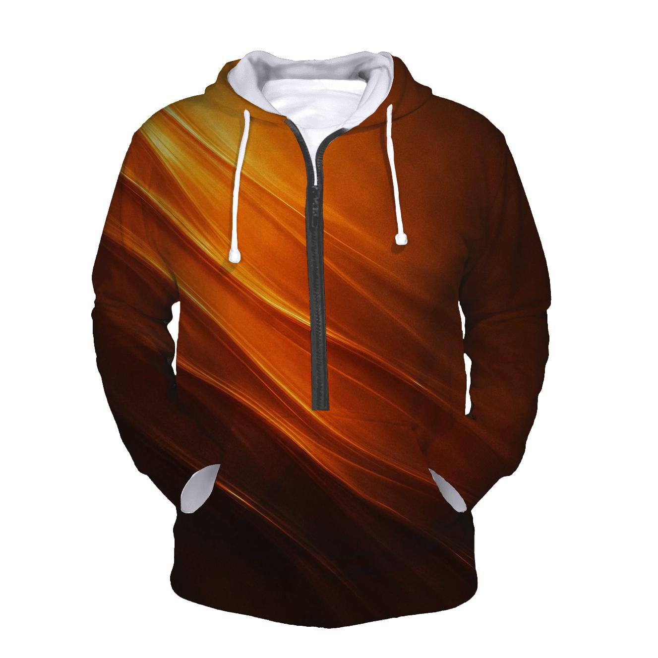Molten Copper Current Gradient embroidered hoodies