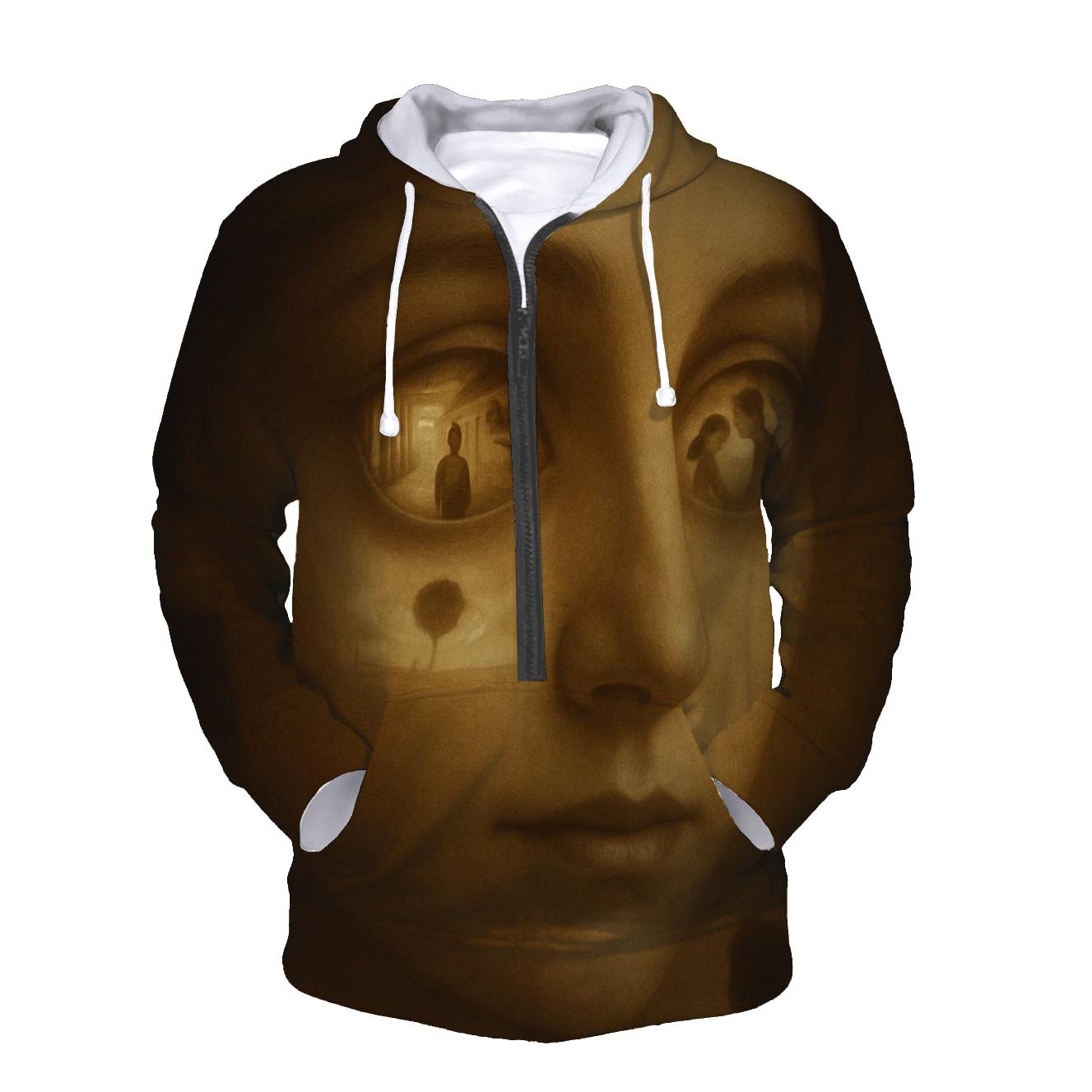 A Map Drawn From Her Eyes zip-up hoodies