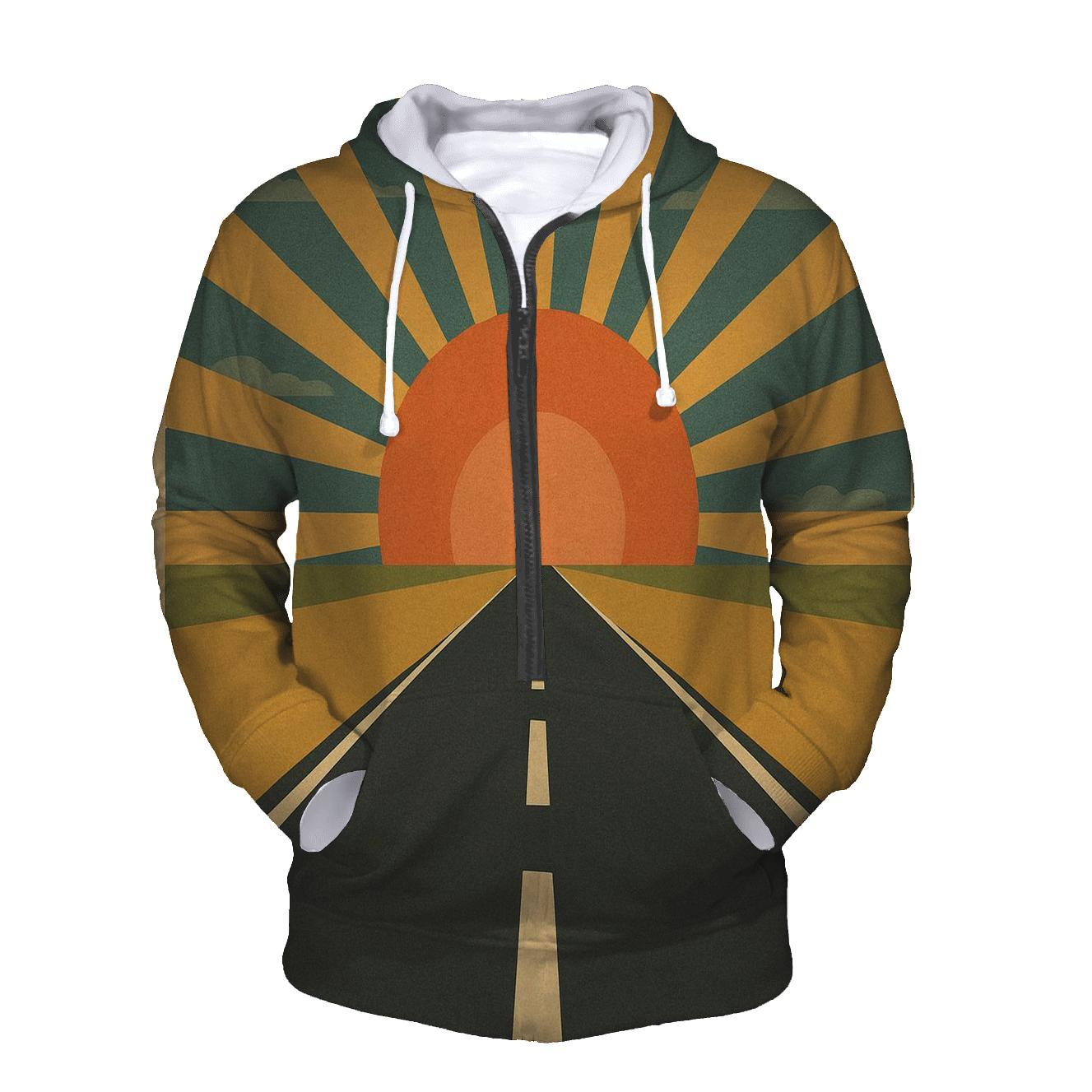 Sunburst Road Trip Horizon hoodie designs