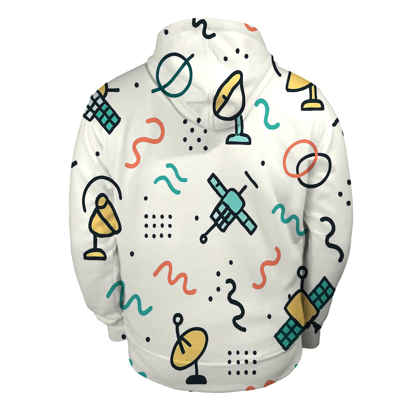 Memphis Satellite Doodles hoodie trends