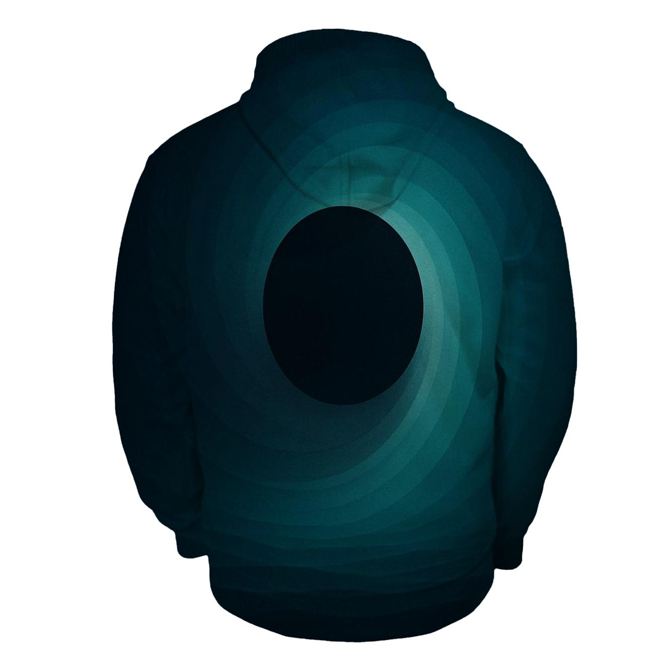 Tidal Teal Eclipse Gradient graphic hoodies