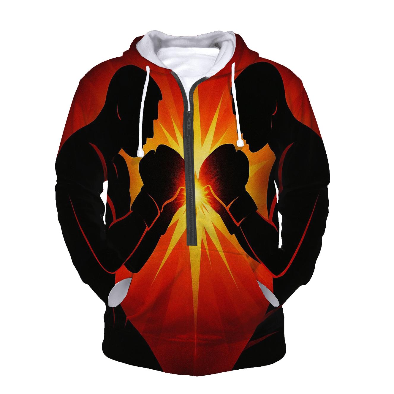 Solar Flare Boxing embroidered hoodies