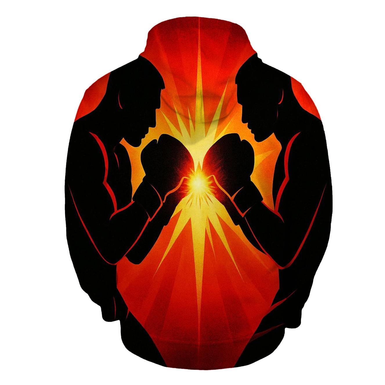 Solar Flare Boxing embroidered hoodies