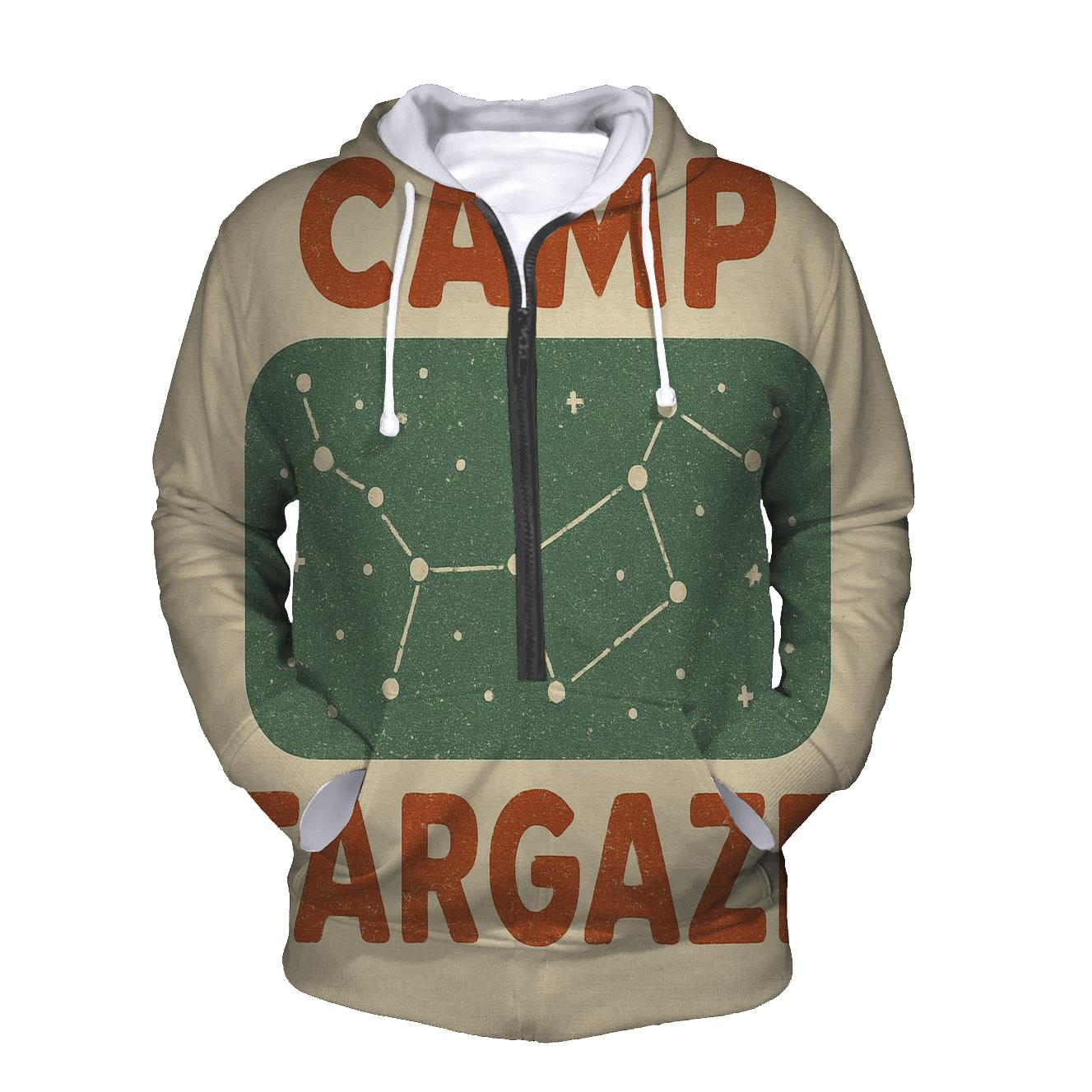 Retro Summer Camp Star Map Banner heavyweight hoodies