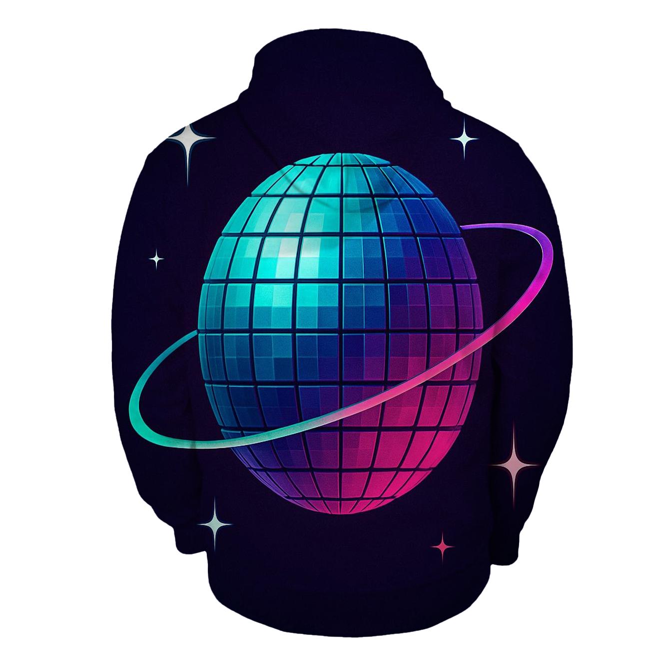 Disco Ball Orbit Grid hoodie styles