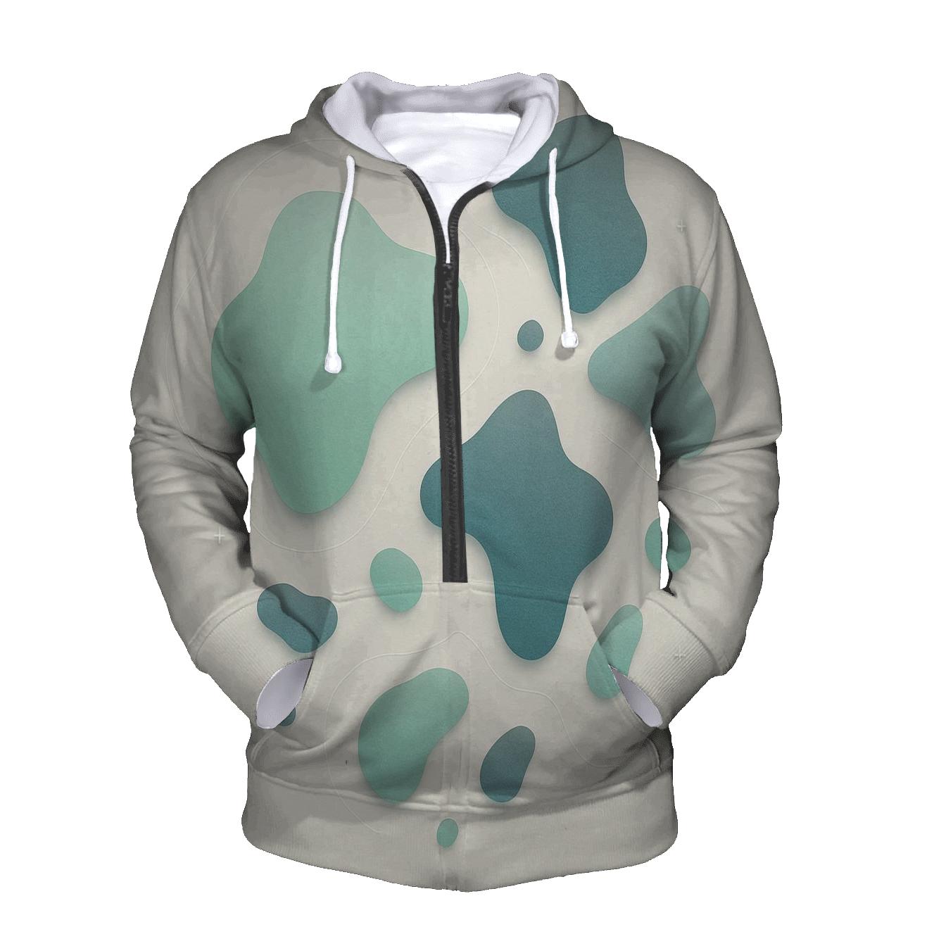 Floating Islands Minimal Map Lines zip-up hoodies