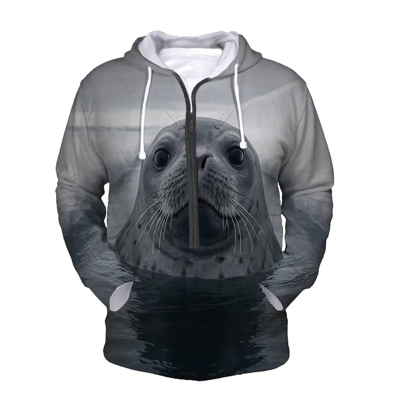 Ice Shelf Breach Weddell Seal premium hoodies