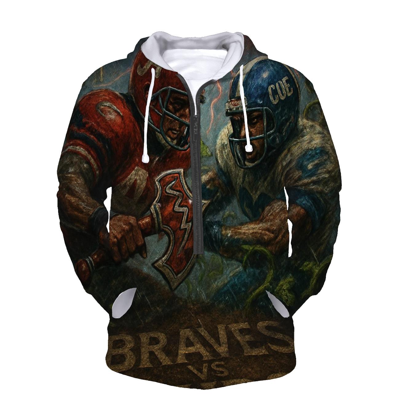 Ivy And Tomahawk Storm Scrimmage printed hoodies