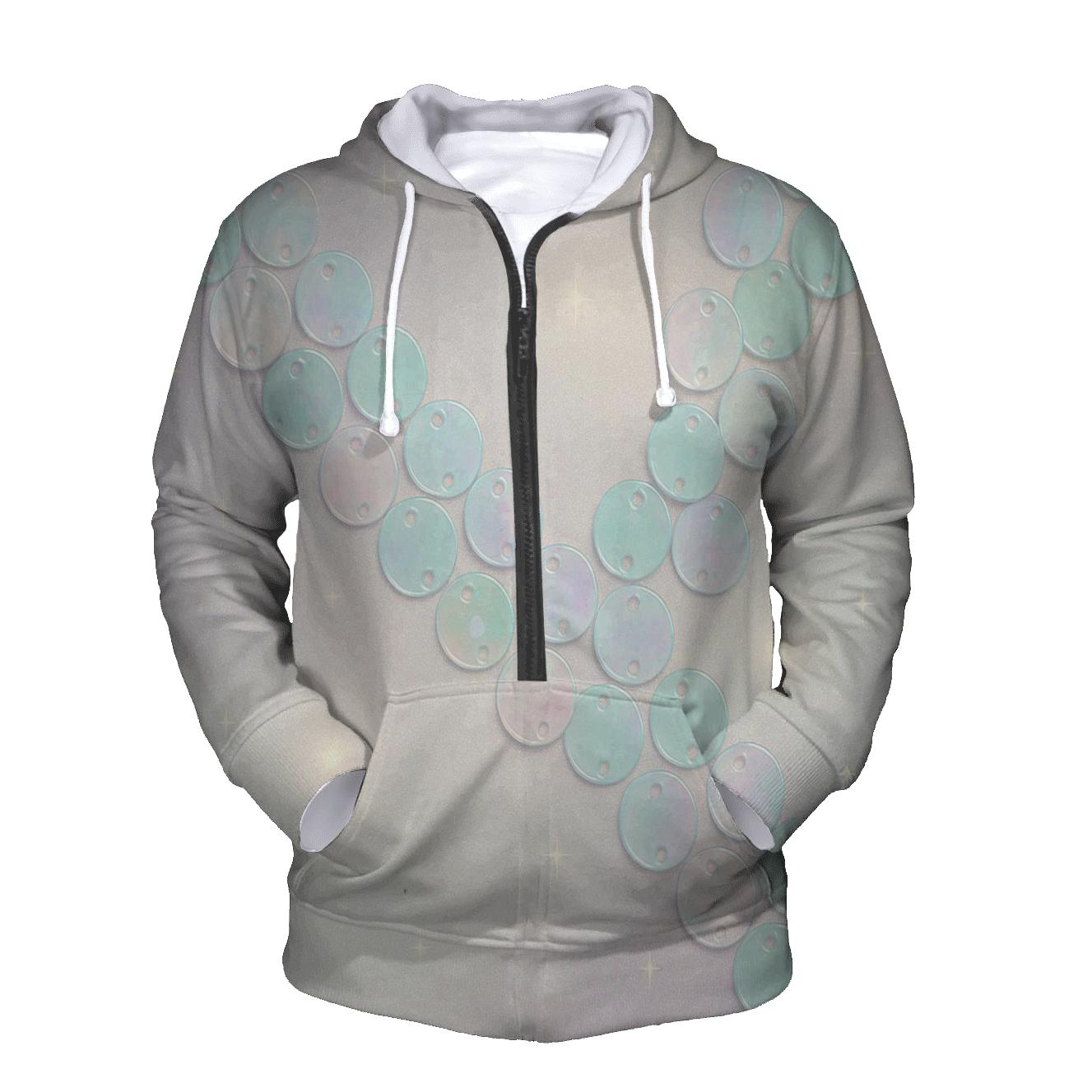 Pastel Sequin Drift zip-up hoodies