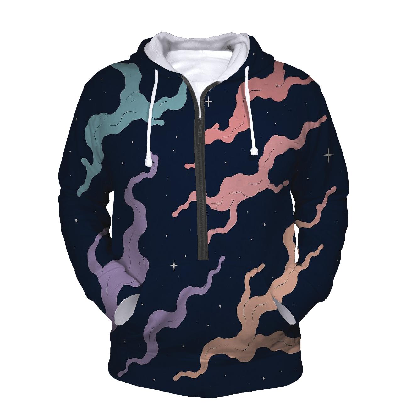 Nebula Filament Bouquet Scatter premium hoodies