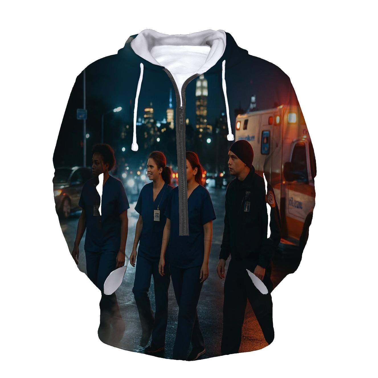 Night Shift Change Outside Bellevue With Uptown Towers Beyond heavyweight hoodies