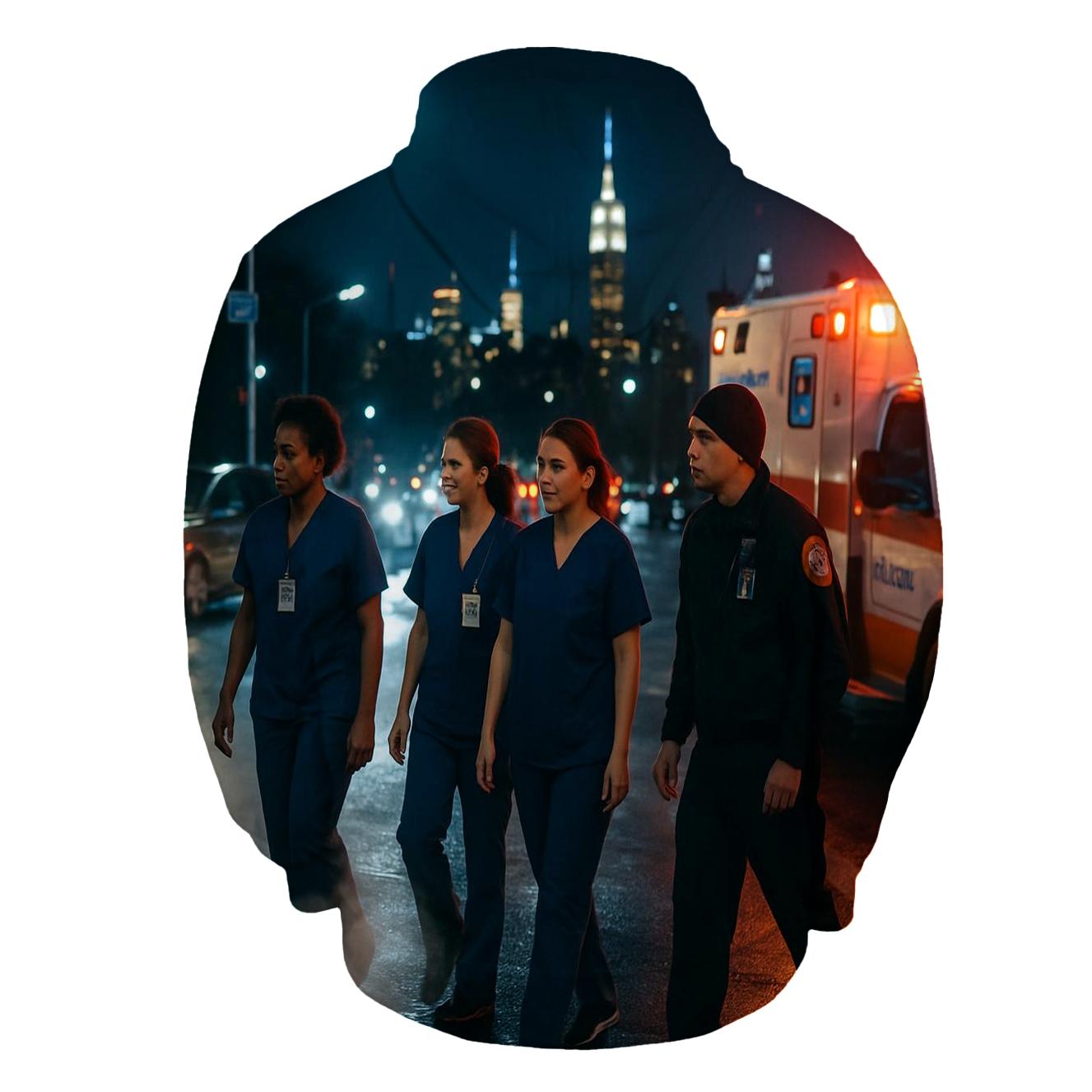 Night Shift Change Outside Bellevue With Uptown Towers Beyond heavyweight hoodies