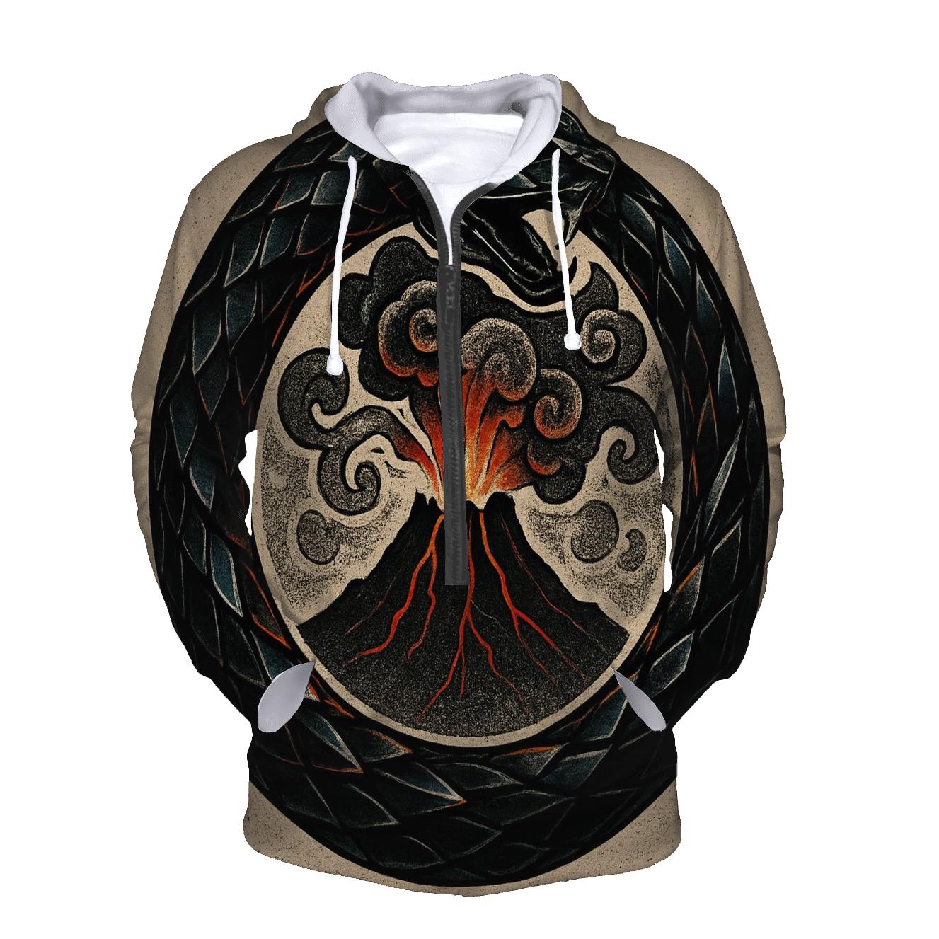 Volcanic Glass Ouroboros Crown hoodies fashion