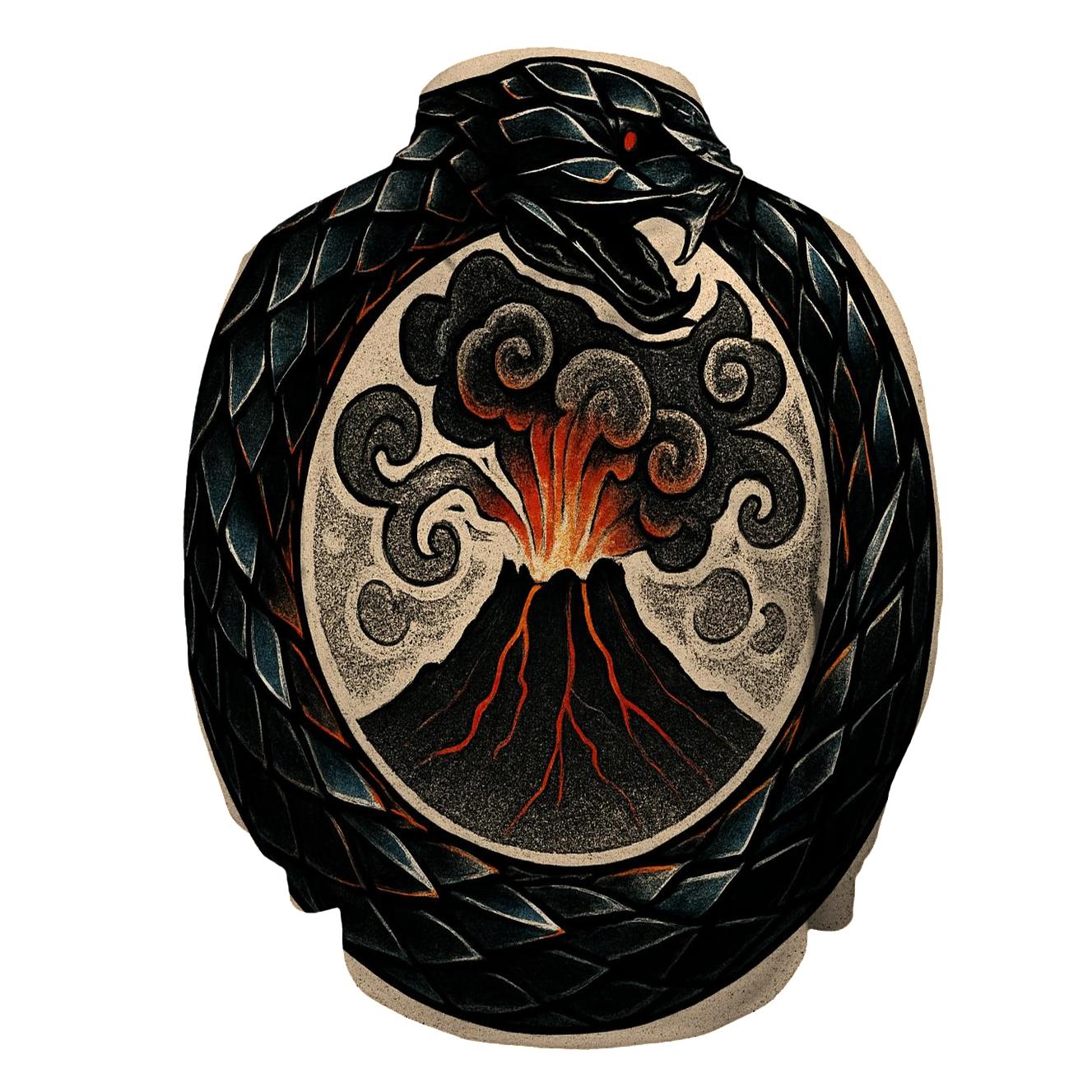 Volcanic Glass Ouroboros Crown hoodies fashion