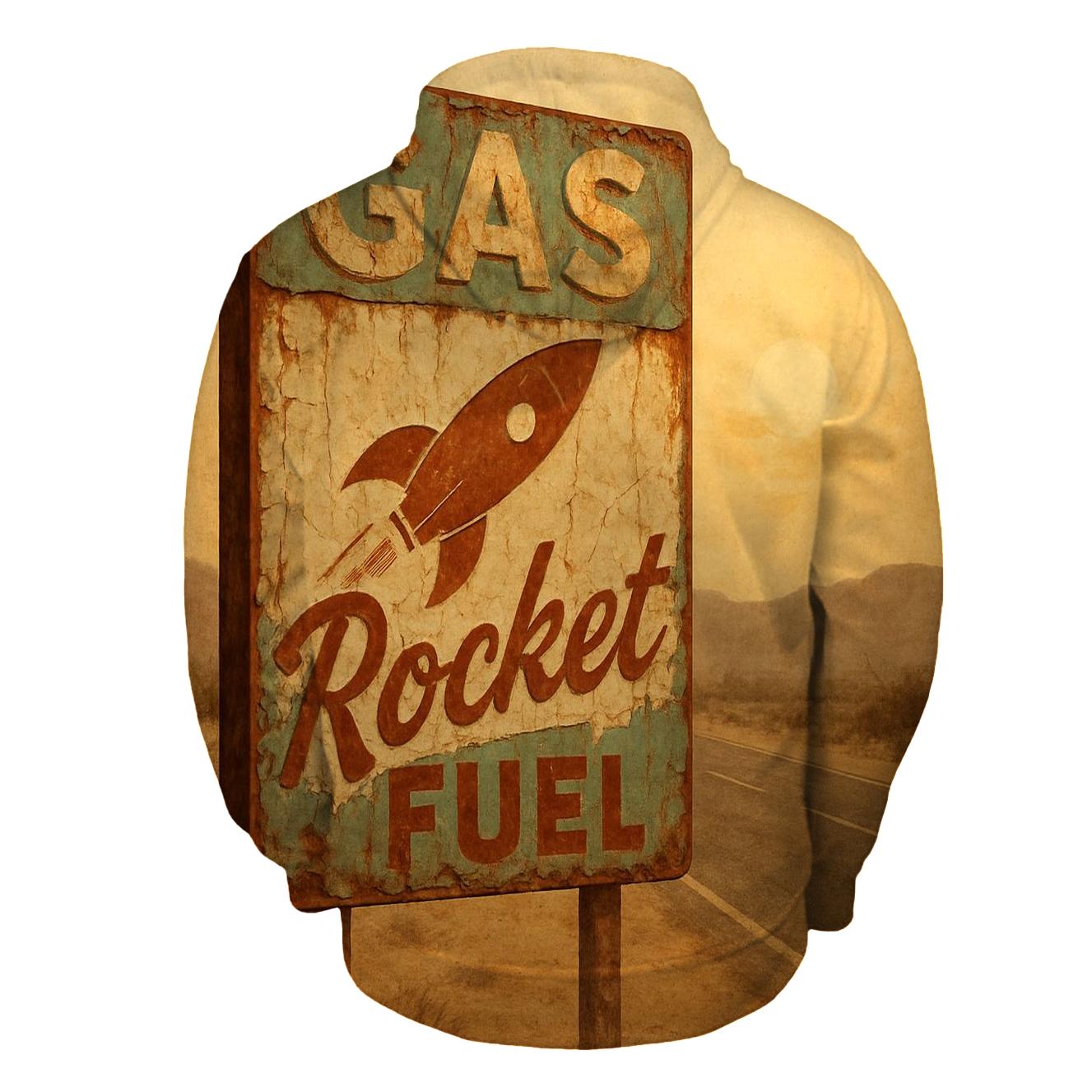 Dusty Desert Gas Station Cosmic Sign designer hoodies