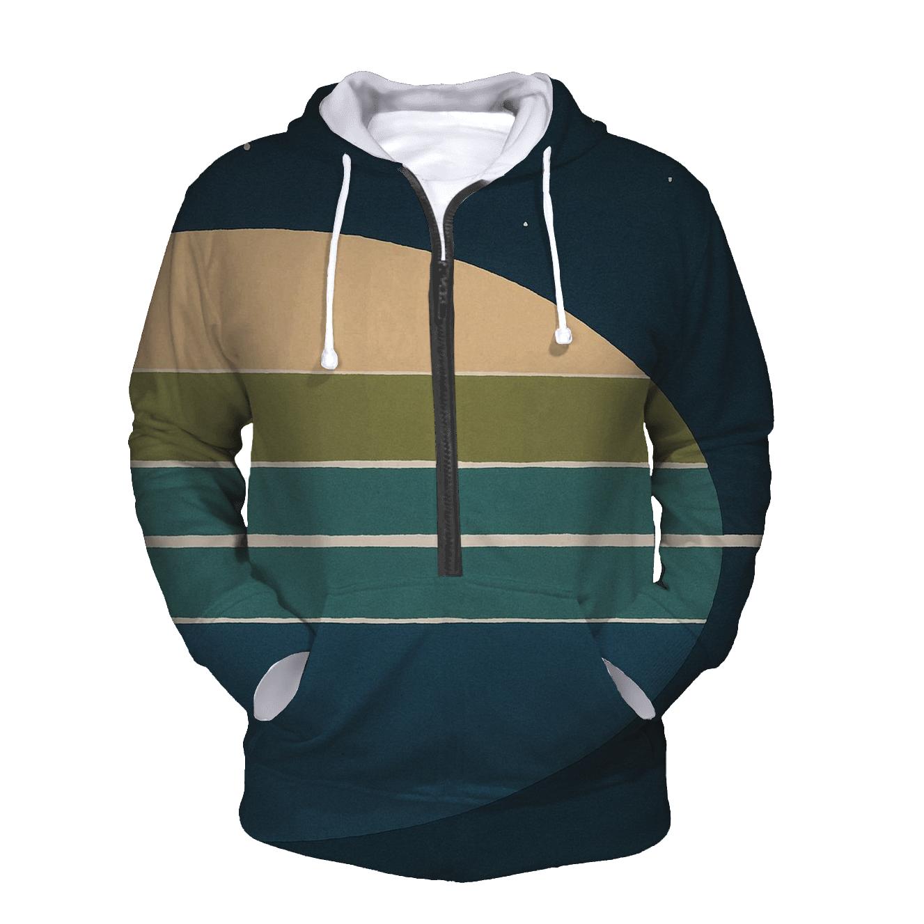 Ring Plane Horizon Bands printed hoodies