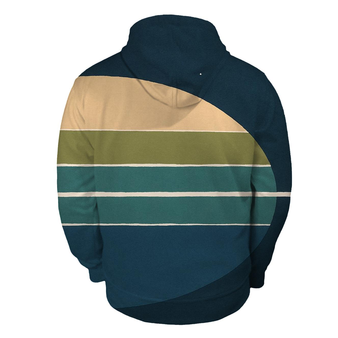 Ring Plane Horizon Bands printed hoodies